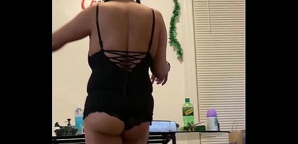  Anna Maria Mature latina Sexy Dominican MILF in black lingerie add me on twitter @annamariawny